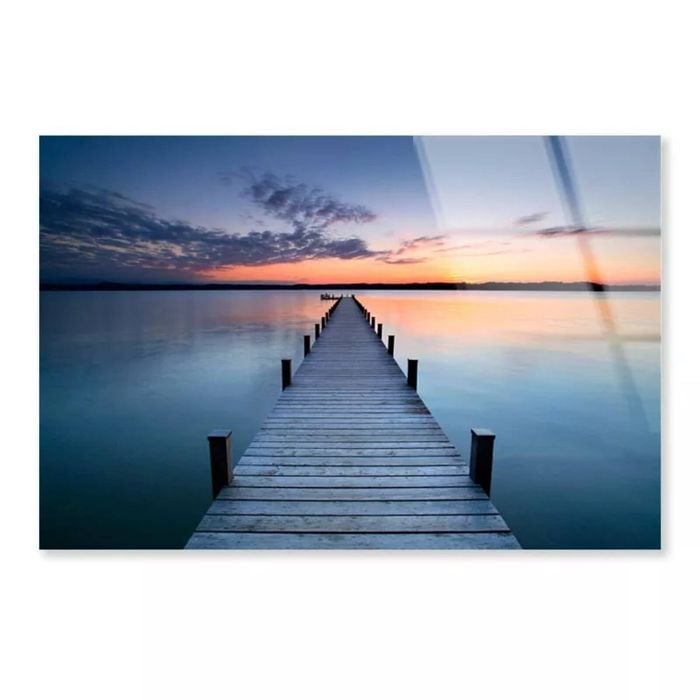 Wooden Pier & Sunset  Print 100% Australian Made 120 x 90cm  (Acrylic)