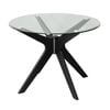 Charlie 100cm 4 Seater Round Glass Dining Table - Black