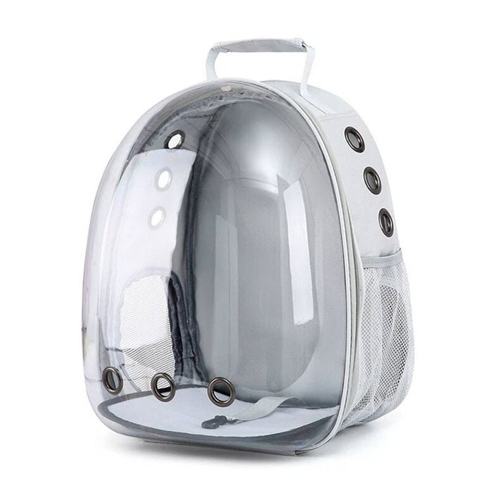 Digitel Cat Dog Breathable Pet Carrier Bag Outdoor Travel Transparent Space Backpack Grey