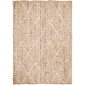 The Rug Connection Coast 222 Natural Jute 220x150cm - Medium Hand Braided Jute Indoor Floor Rug