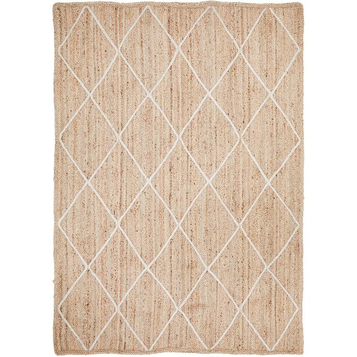 The Rug Connection Coast 222 Natural Jute 220x150cm - Medium Hand Braided Jute Indoor Floor Rug