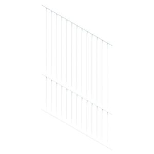 ProtectorAl 0350-1200W x 1800H Pearl White Raked 16-30º Flat Top Pool Fence Panel