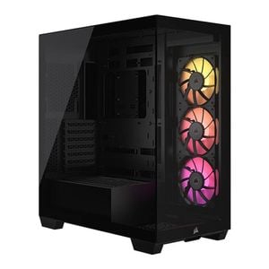 Corsair Icue Link 3500x Rgb Mid-tower E-atx Computer Case - Black [cc-9011280-ww]
