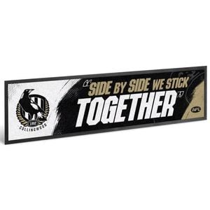 Afl Bar Runner - Collingwood Magpies - Bar Mat - 25cm X 90cm