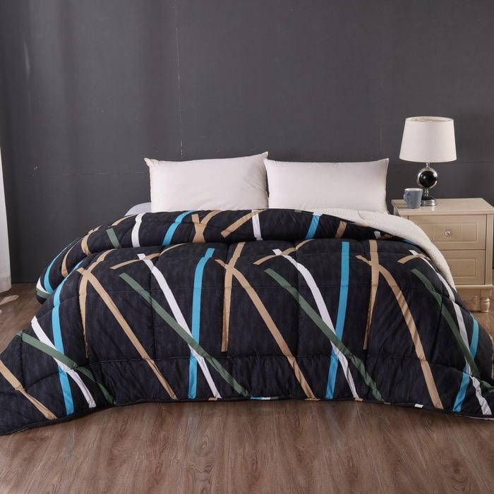 Ramesses Printed Sherpa Comforter-Line