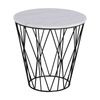 Modern Furniture DARBY Side Table Marble 50cm - White