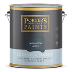 Porter's 2L Gunmetal Grey Eggshell Finish Broadwall Washable Paint