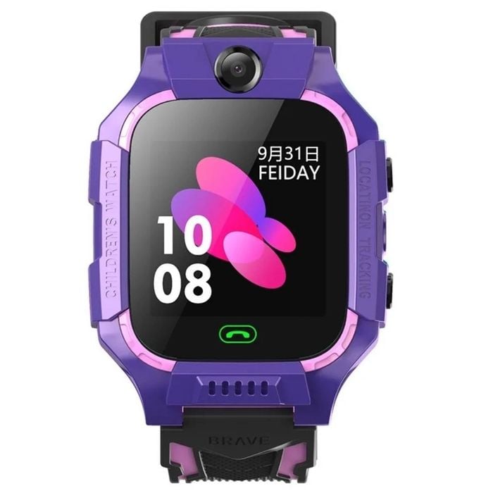 Kids 5G Smart Watch with GPS Tracker, SOS Call, SIM & Camera – Waterproof, iOS & Android Purple