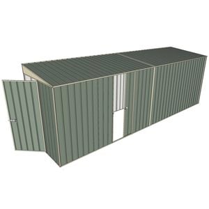 Build-a-Shed 1.5 x 6 x 2m Single Sliding Side Door Skillion Shed - Green