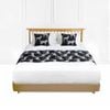 SOGA 1.5m Light Luxury Black Zebra Bed Runner Set of 3