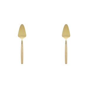 2PK Ecology Stainless Steel & Enamel Alto Cake Server Gold 26cm