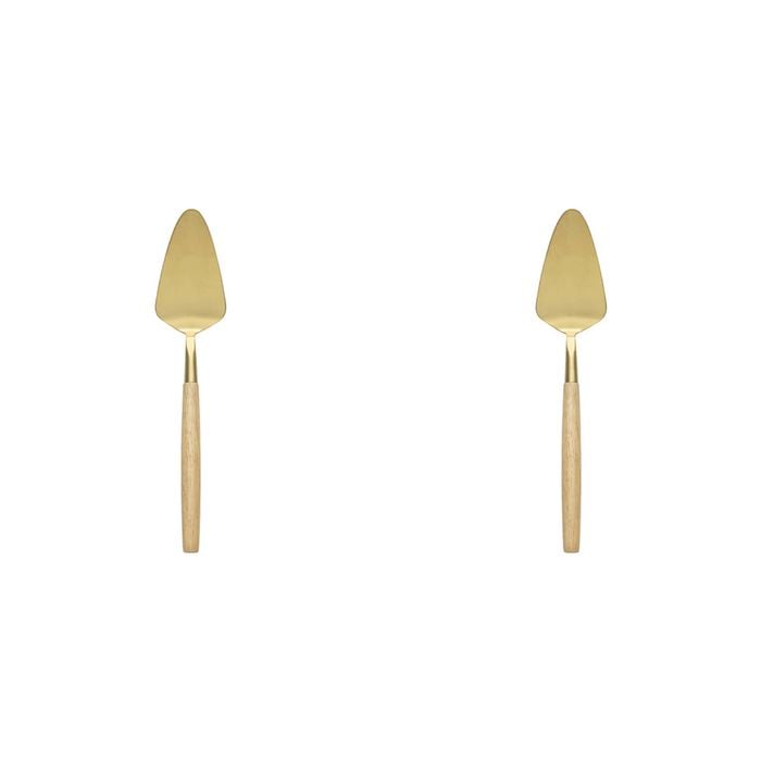 2PK Ecology Stainless Steel & Enamel Alto Cake Server Gold 26cm