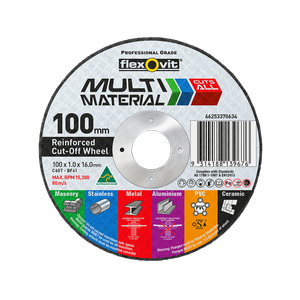 Flexovit Multi Material Cut Off Wheel 100x1x16mm