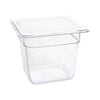 Vogue Gastronorm Container Polycarbonate Gn 1/6 150mm Clear 2.3l Food Storage Tray