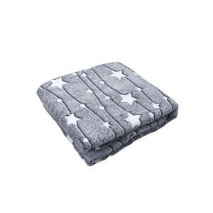 Home by Yatsal Grey Stars Glow in the Dark Throw Rug 125x152 cm