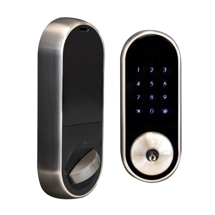 Windsor Brushed Nickel Blue Tooth Electric Oval Deadbolt