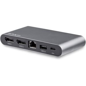 StarTech.com USB C Dock - 4K Dual Monitor DisplayPort Docking Station - 100W Power Delivery Passthrough, GbE, 2x USB-A