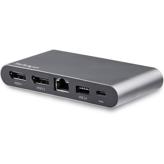 StarTech.com USB C Dock - 4K Dual Monitor DisplayPort Docking Station - 100W Power Delivery Passthrough, GbE, 2x USB-A