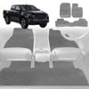 6D Diamond Car Floor Mats for Mazda BT-50 Dual Cab 2020-Current-Full Set-Grey-Outback GT