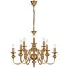 Telbix Siedel Vintage Pendant Hanging Lamp 9-Light Metal Copper Polished