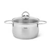 Fissman Stockpot Monica Series Stainless Steel With Glass Lid 6.1L