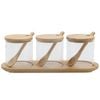 Glass And Spoon Jar Set Of 3 With Tray