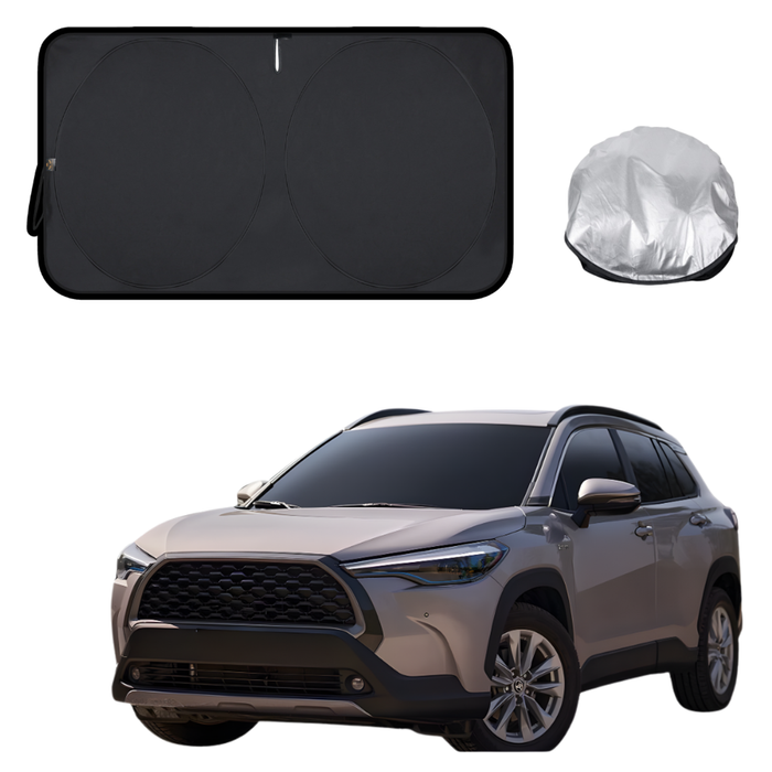 Front Windscreen Sun Shade for Toyota Corolla Cross 2020 - Current (XG10) - Standard 150 x 85 cm - Black