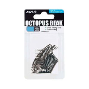 BKK Octopus Beak Black Bait Fishing Hook 25 Bulk Pack 1/0