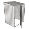 Build-A-Shed 1.2 x 1.5 x 2.0m Skillion Single Hinged Side Door Shed - Zinc