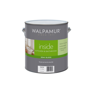 Walpamur Inside 4L White Semi Gloss Interior Paint - 4L