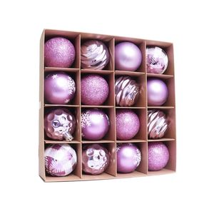 Catzon 16 Pcs Christmas Ball Ornaments Shatterproof Plastic Hanging Baubles for Holiday-Set 7