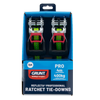 Grunt Pro 25mm x 4m Ratchet Tie Down - 2 Pack