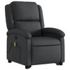 vidaXL Electric Stand up Massage Recliner Chair Armchair Black Real Leather