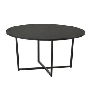 Paragon Archie Round Wooden Coffee Table 80cm - Black