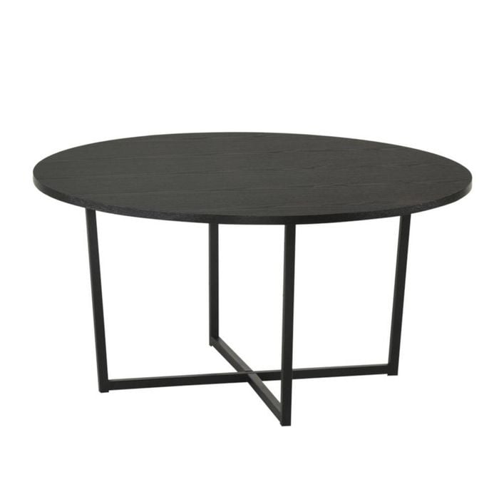 Paragon Archie Round Wooden Coffee Table 80cm - Black
