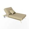Nordhavn Single Light Brown Reclining Sun Lounger, Outdoor Folding Sunbed