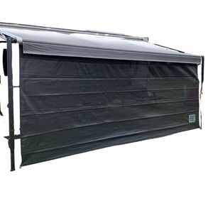 Campsmart Xd 4.3m Black Caravan Privacy Screen 1.95m Extra Drop Roll Out Awning