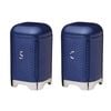 2pc Lovello Retro Coffee Canister & Sugar Jar Combo Set Navy