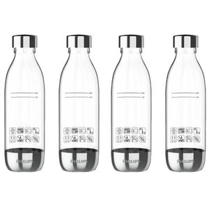 2x 2pc Philips Carbonating 0.5L Twin Reusable Water Bottles