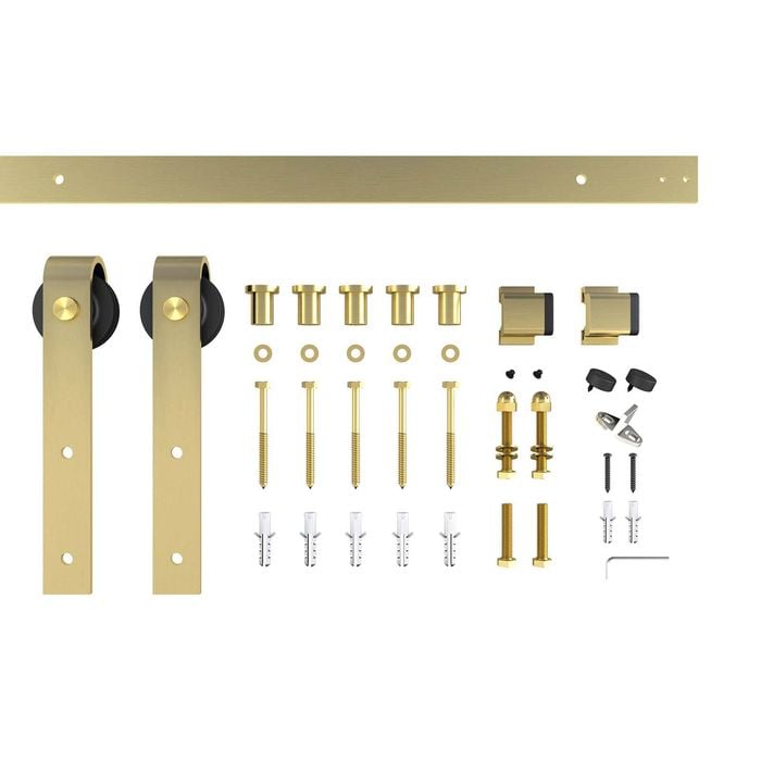 Rolltrak 2000 x 40 x 6mm Brushed Gold Side Mount Barn Door Track