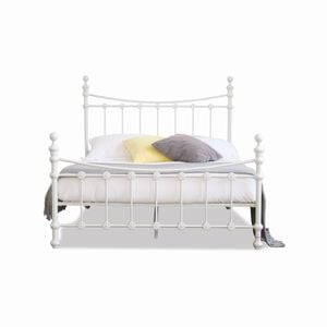Istyle Modern Classic Julia Double Metal Bed Frame White