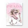 Pink Lady With Hat Print 100% Australian Made 40 x 50cm (Acrylic)