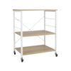Costway 3-Tier Mobile Kitchen Island White