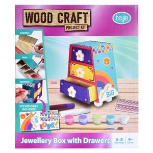 Boyle Wood Craft Project Kit Jewellery Box With Drawers
