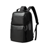 Bopai Luxury Style Leather & Microfiber with USB Charging Backpack Black 15.6"
