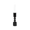 Ssh Collection Ripple 16. 5cm Single Candle Stand - Black