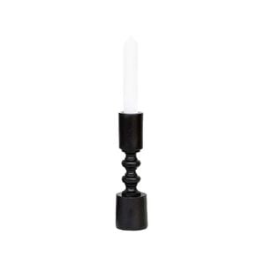 Ssh Collection Ripple 16. 5cm Single Candle Stand - Black