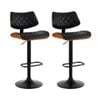 Artiss Bar Stools Kitchen Wooden Leather Black