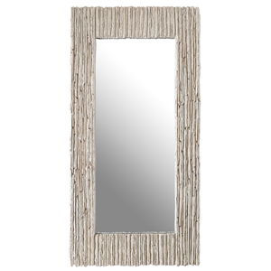 Best World 130cmx64cm Grey Contemporary Rectangular Mirror