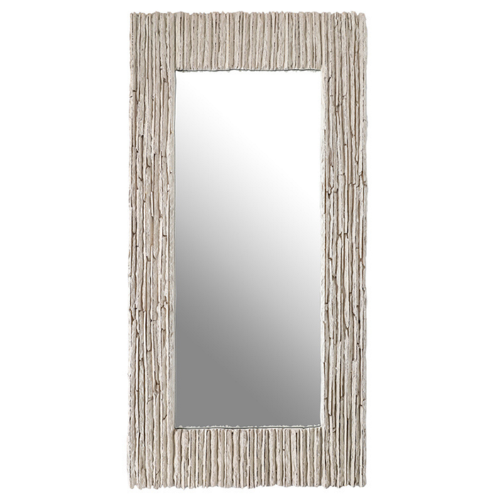 Best World 130cmx64cm Grey Contemporary Rectangular Mirror